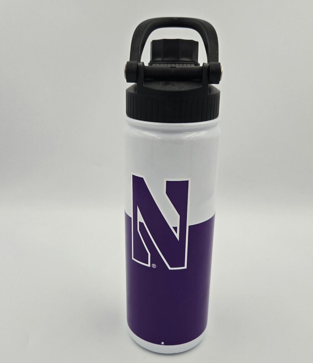 Northwestern Wildcats 21 oz Stainless Steel Twist Top Water Bottle